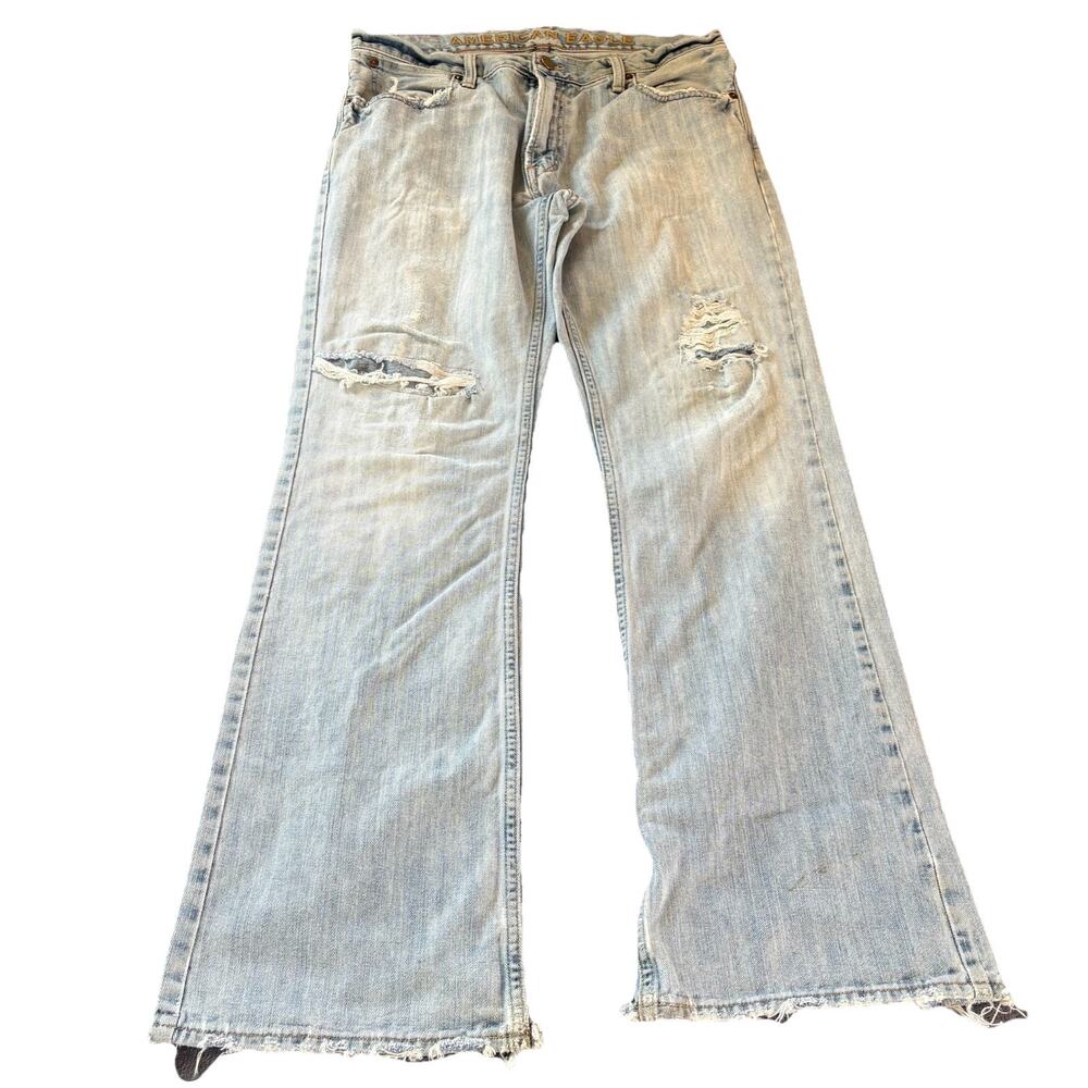Vintage Y2K American Eagle Boot Cut Jeans 33x32 (Fits 34x32) Distressed